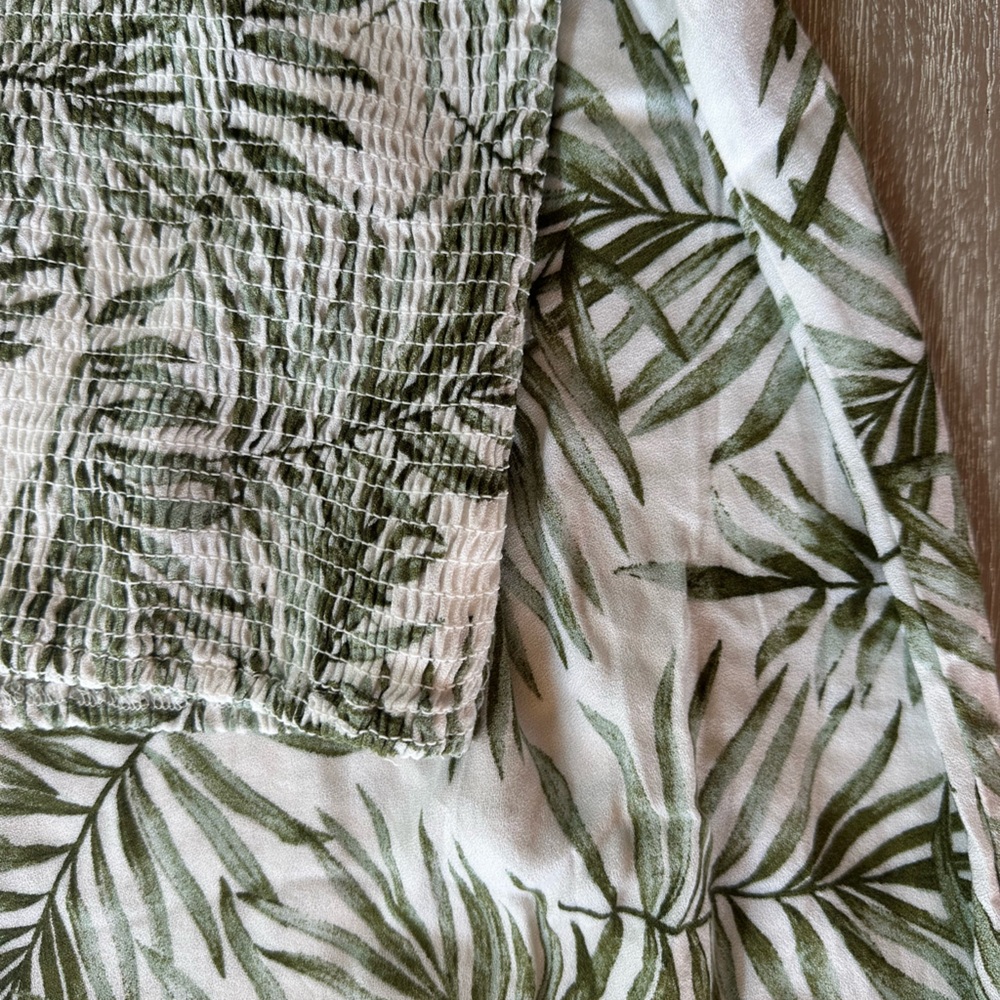 Forever 21 Tropical Palm Print Strapless Maxi Dress Medium - Picture 6 of 10